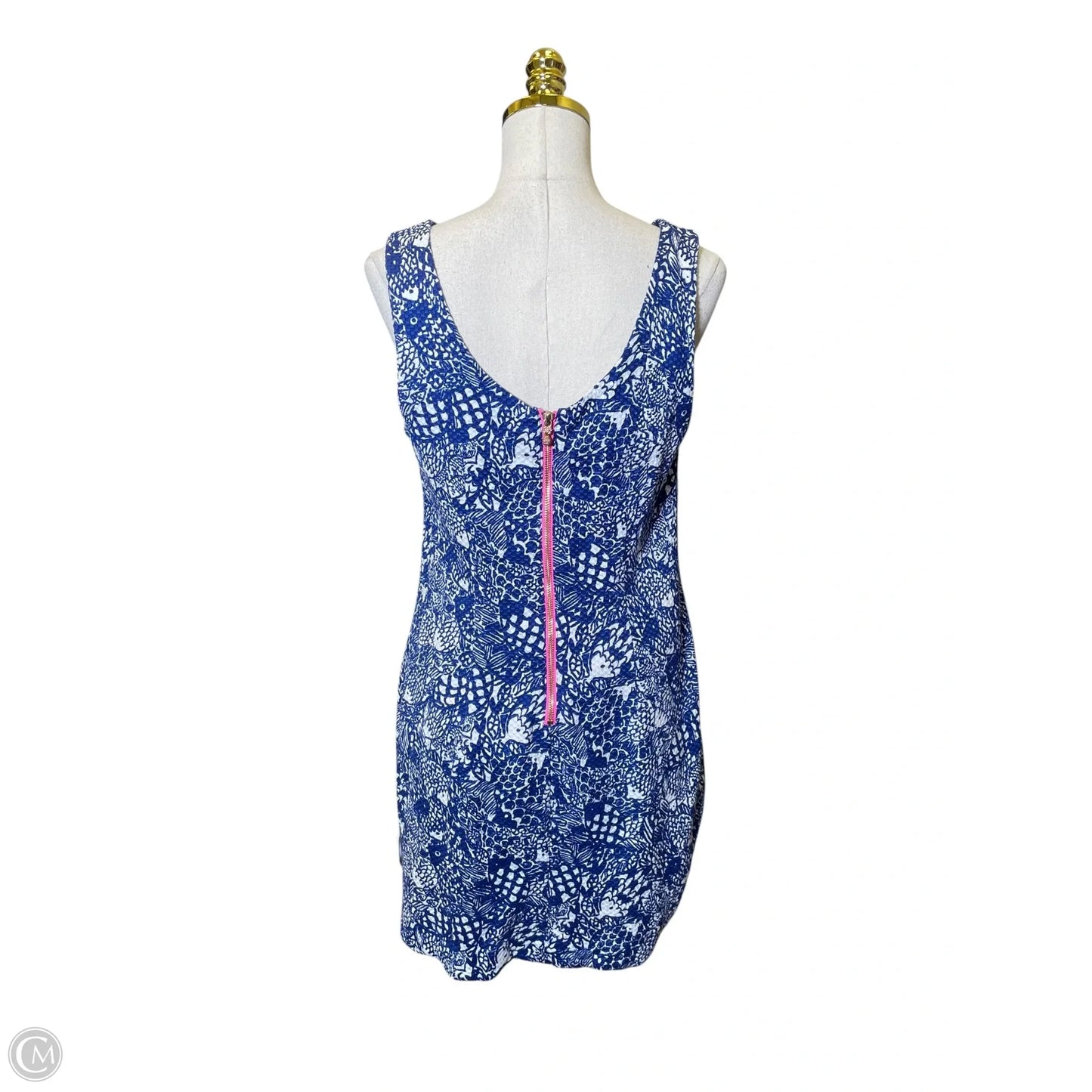 Dress Designer By Lilly Pulitzer In Blue & White, Size: 12