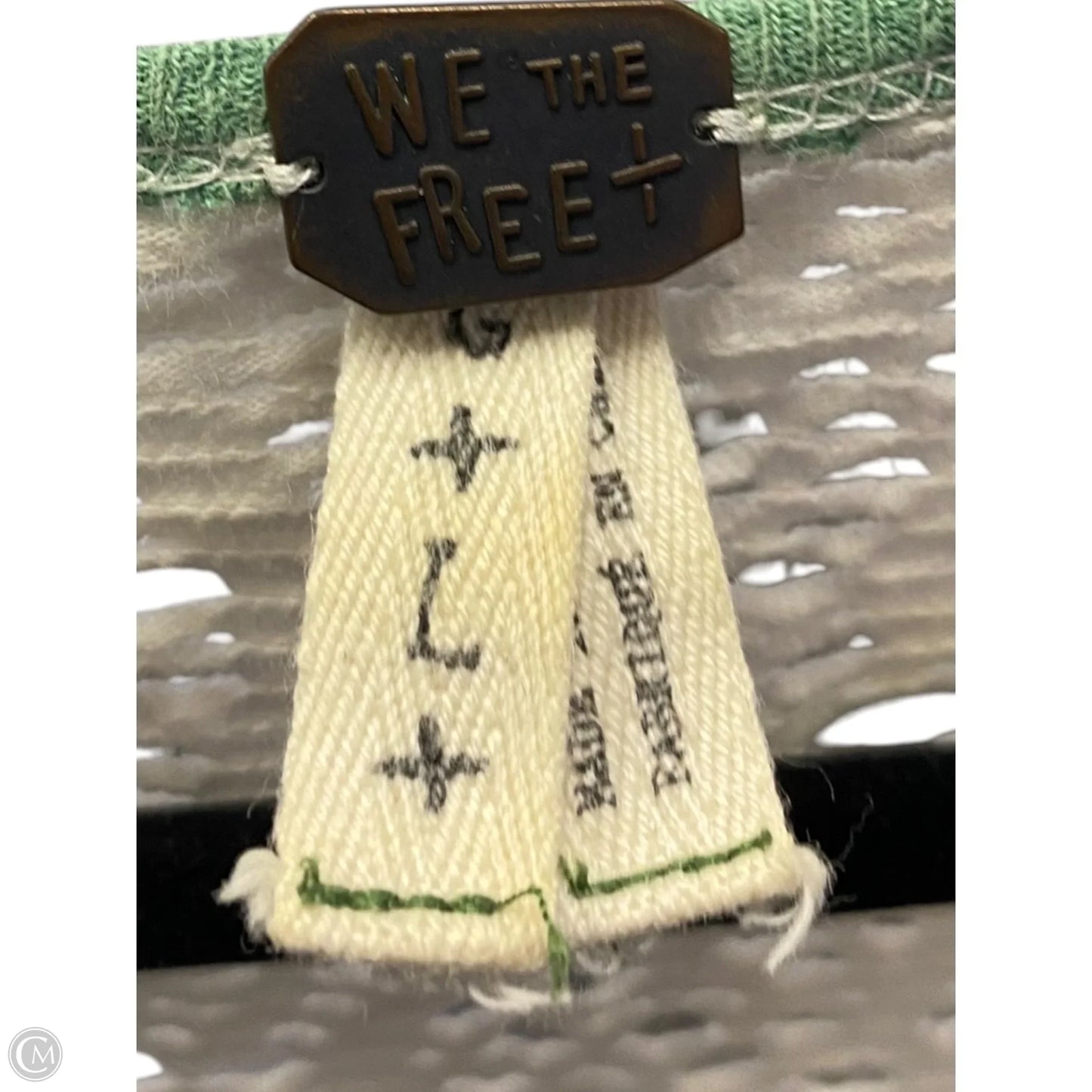 Top Long Sleeve By We The Free In Green & White, Size: L