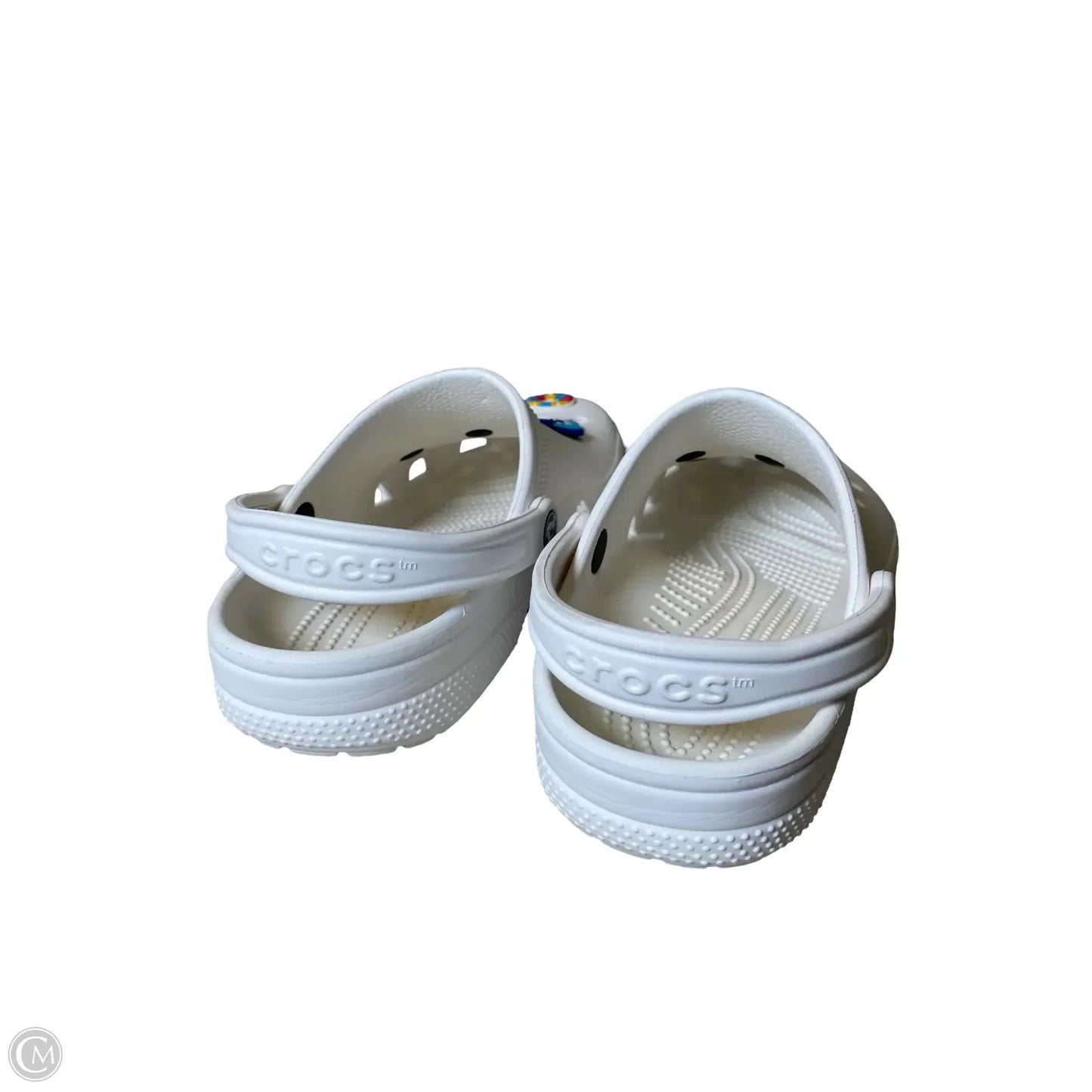 Shoes Flats By Crocs In White, Size: 8