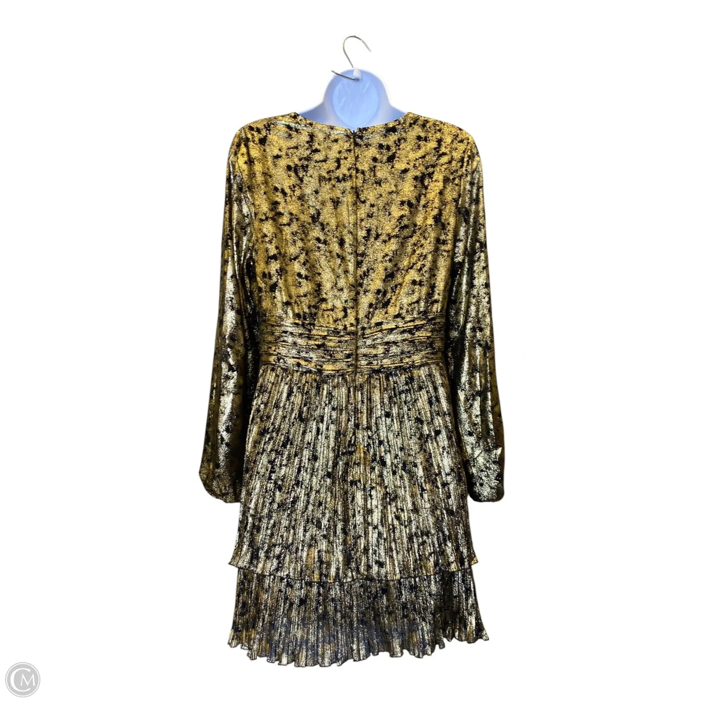 Dress Casual Midi By Versona In Gold, Size: S