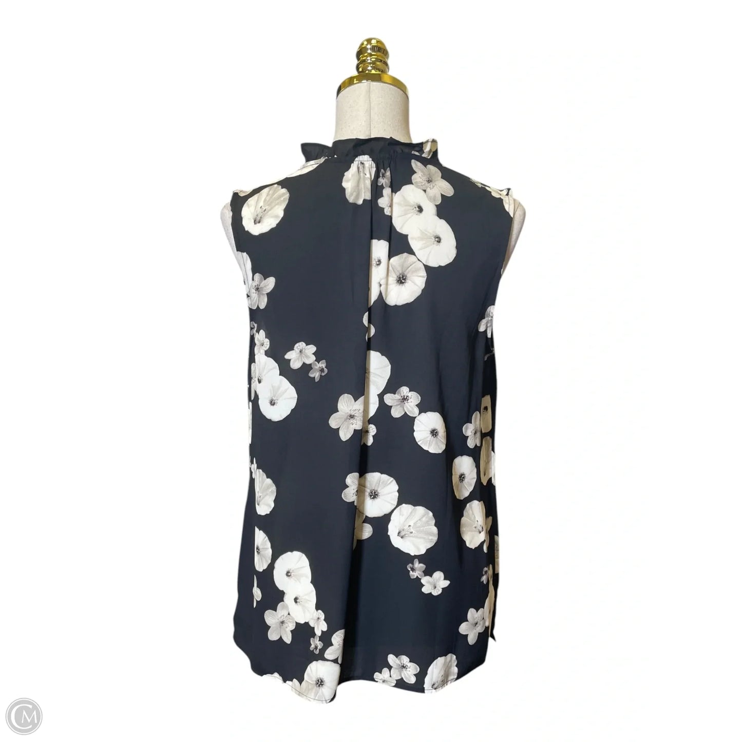 Top Sleeveless By Talbots In Black & Tan, Size: M