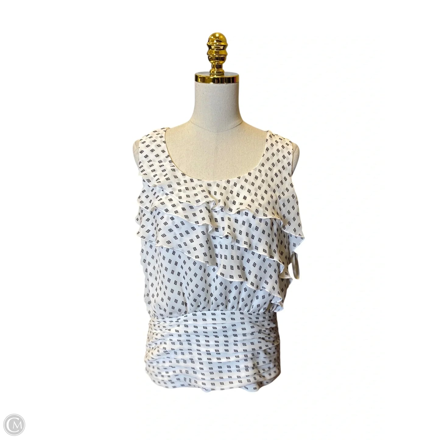 Top Sleeveless By White House Black Market In Black & White, Size: L