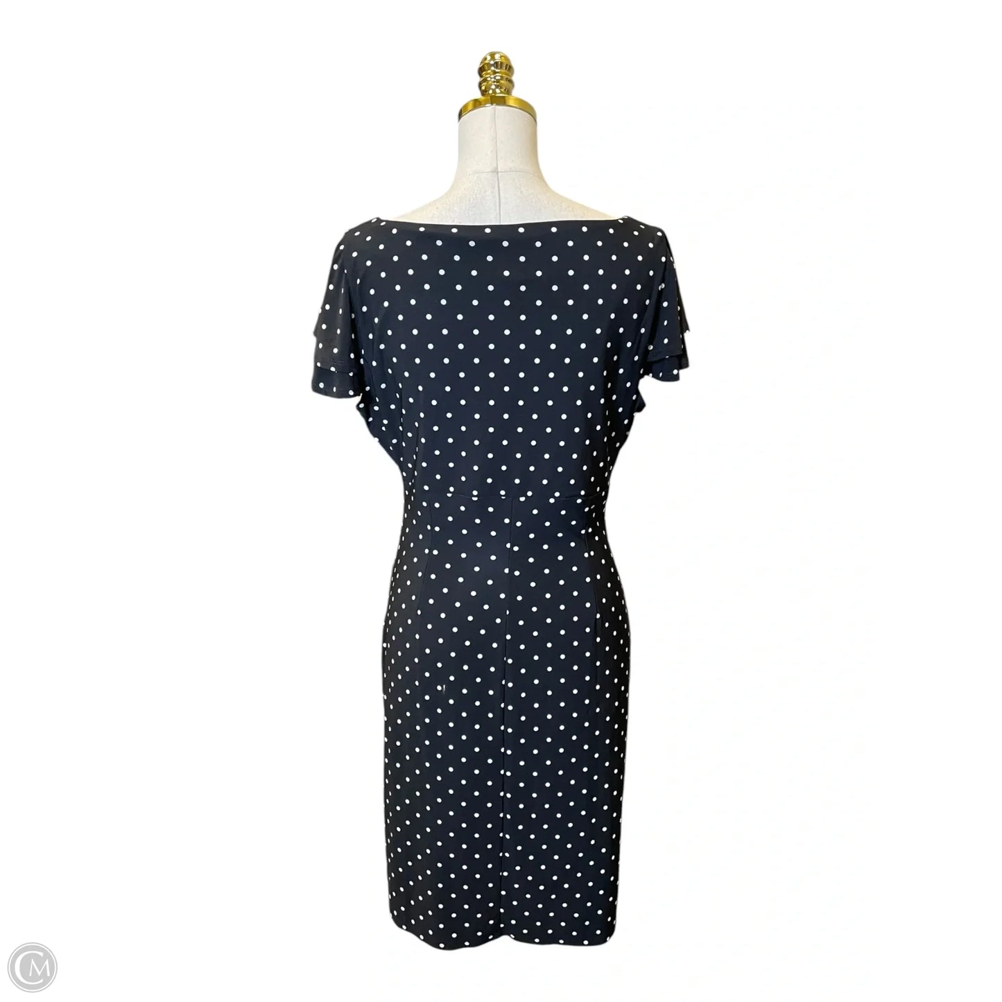 Dress Casual Midi By Anne Klein In Polkadot Pattern, Size: 10