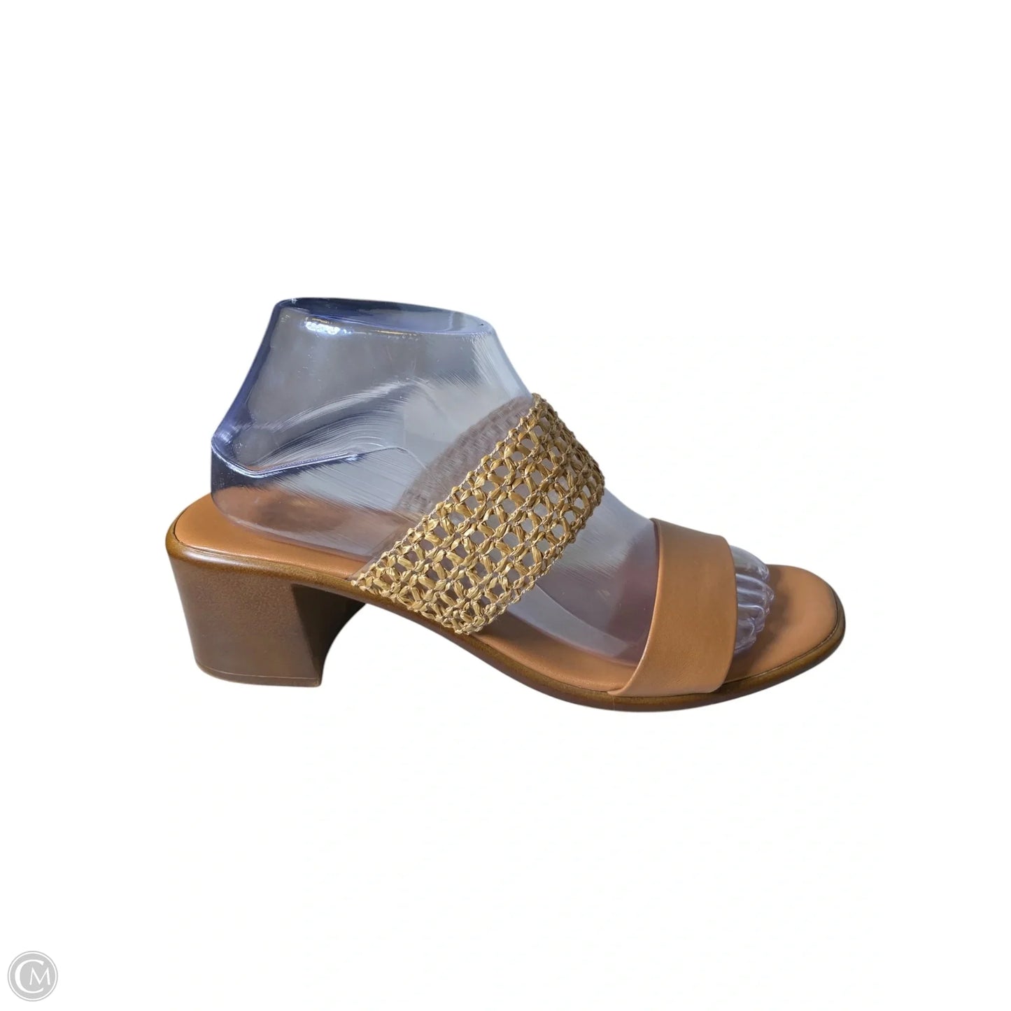 Shoes Heels Block By Toscanella In Brown & Tan, Size: 9.5