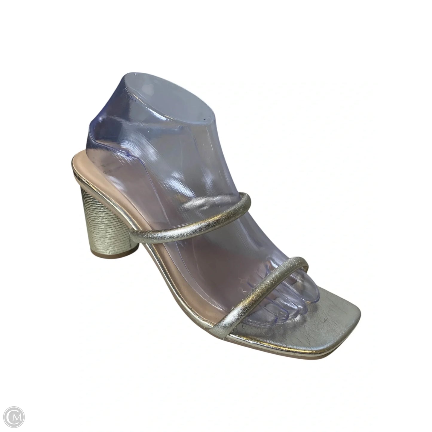 Shoes Heels Block By A New Day In Gold, Size: 9.5
