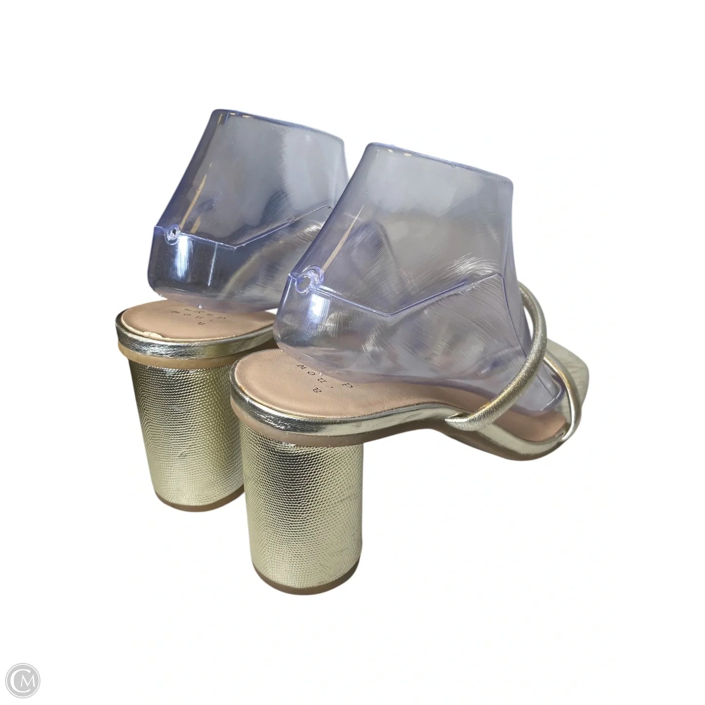 Shoes Heels Block By A New Day In Gold, Size: 9.5