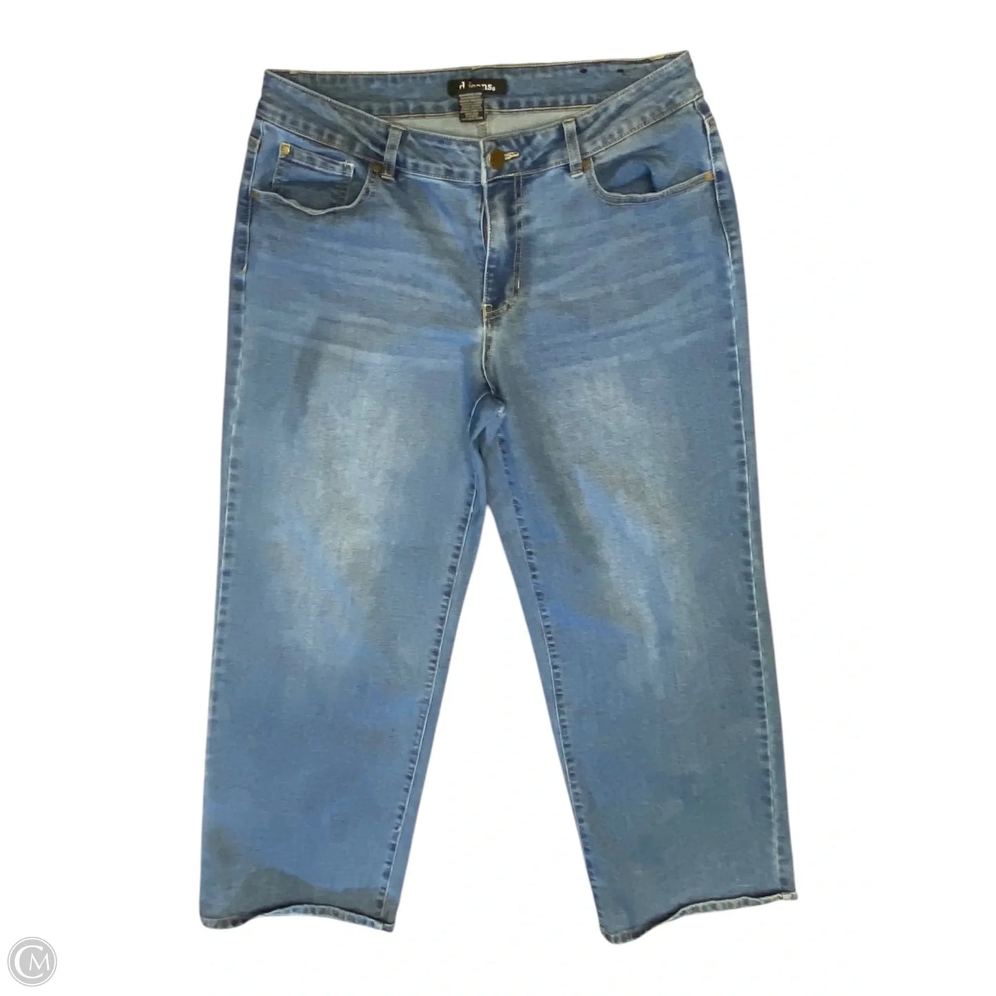 Jeans Wide Leg By D Jeans In Blue Denim, Size: 12