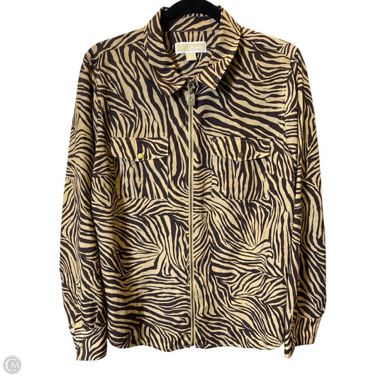 Blouse Long Sleeve By Michael By Michael Kors In Animal Print, Size: Xl