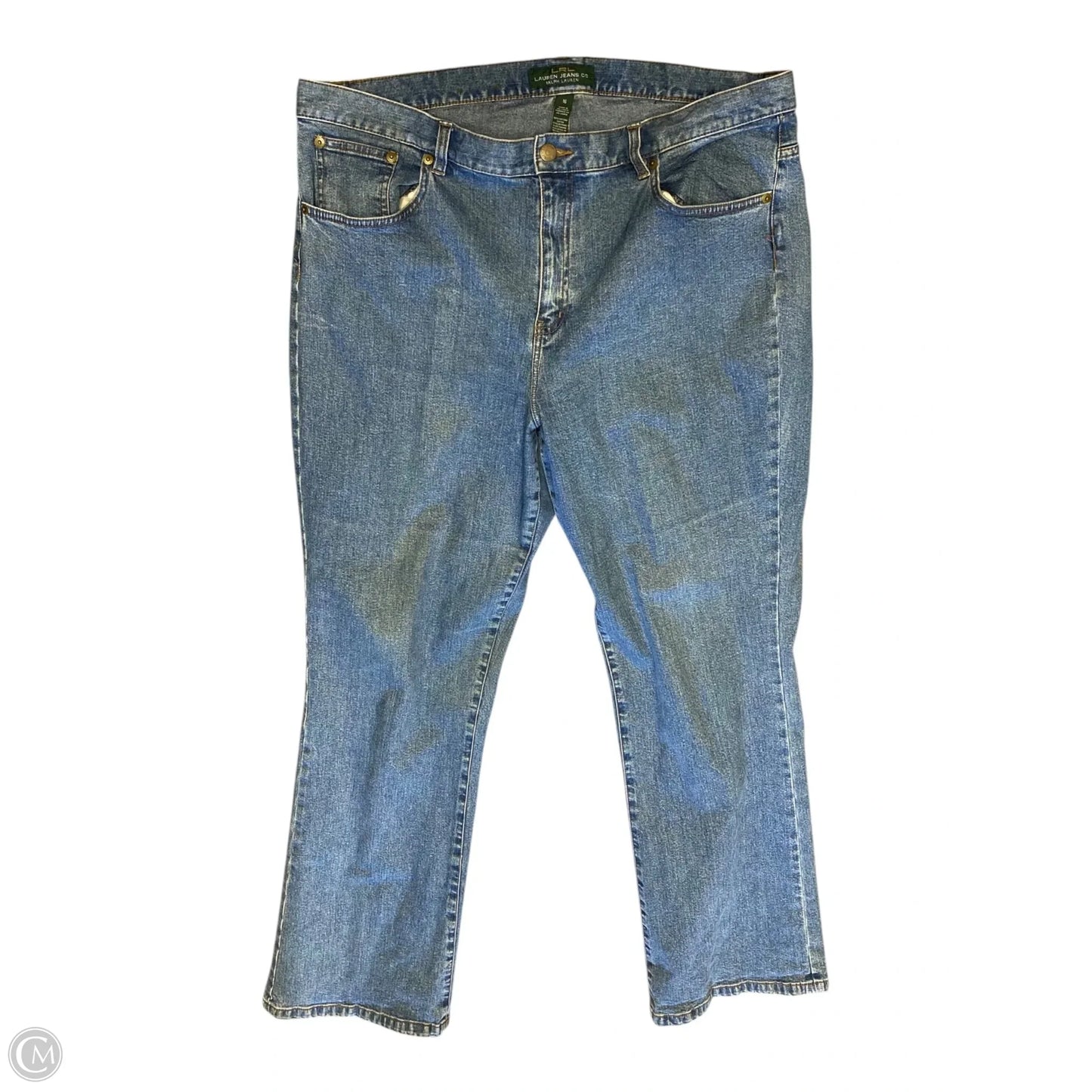 Jeans Straight By Lauren Jeans Co In Blue Denim, Size: 16
