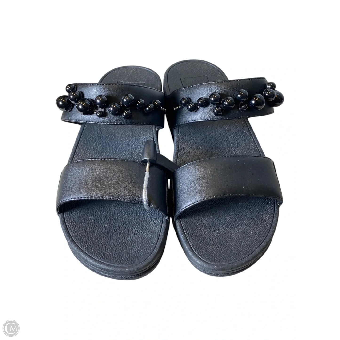 Sandals Heels Wedge By Fitflop In Black, Size: 7