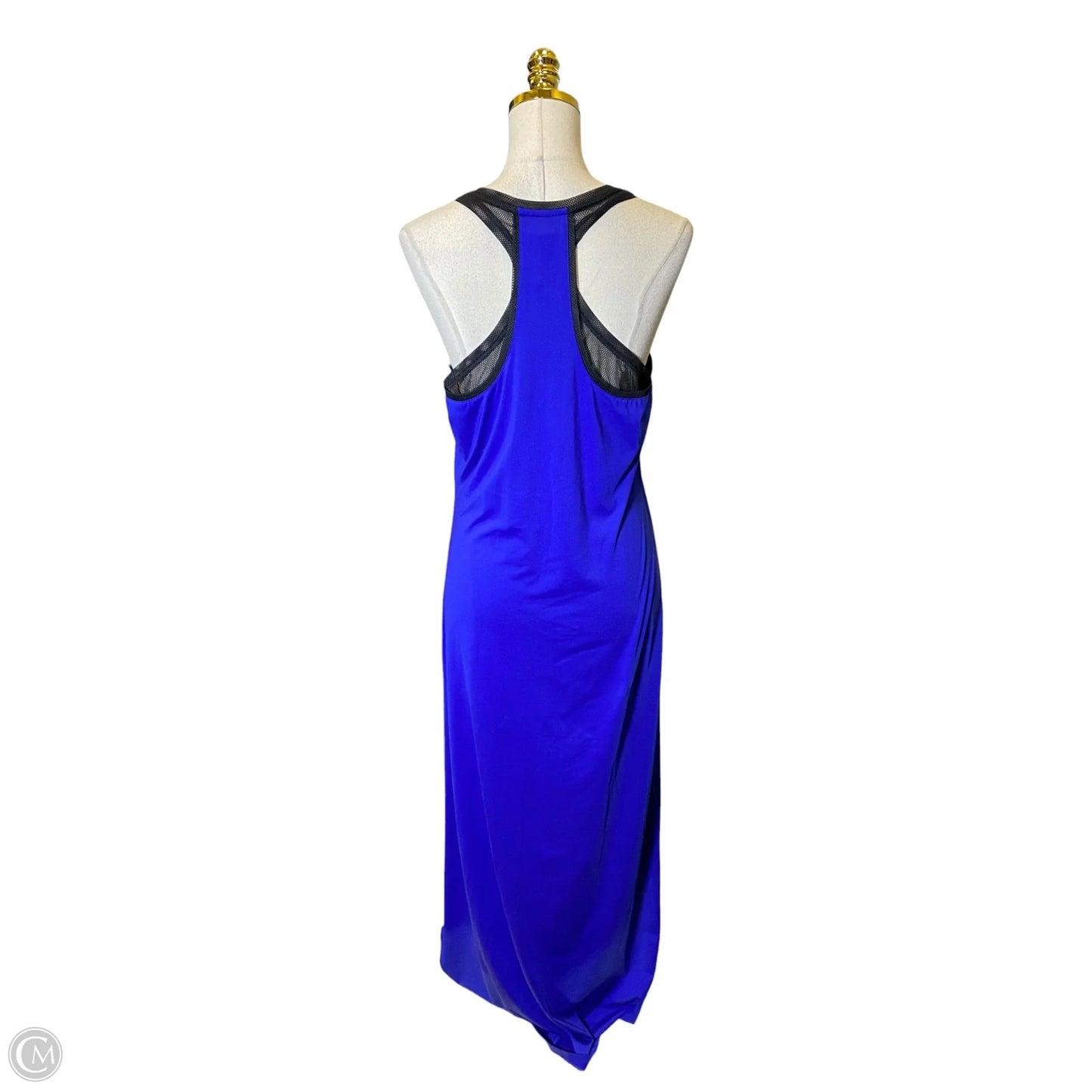 Athletic Dress By Fabletics In Black & Blue, Size: L