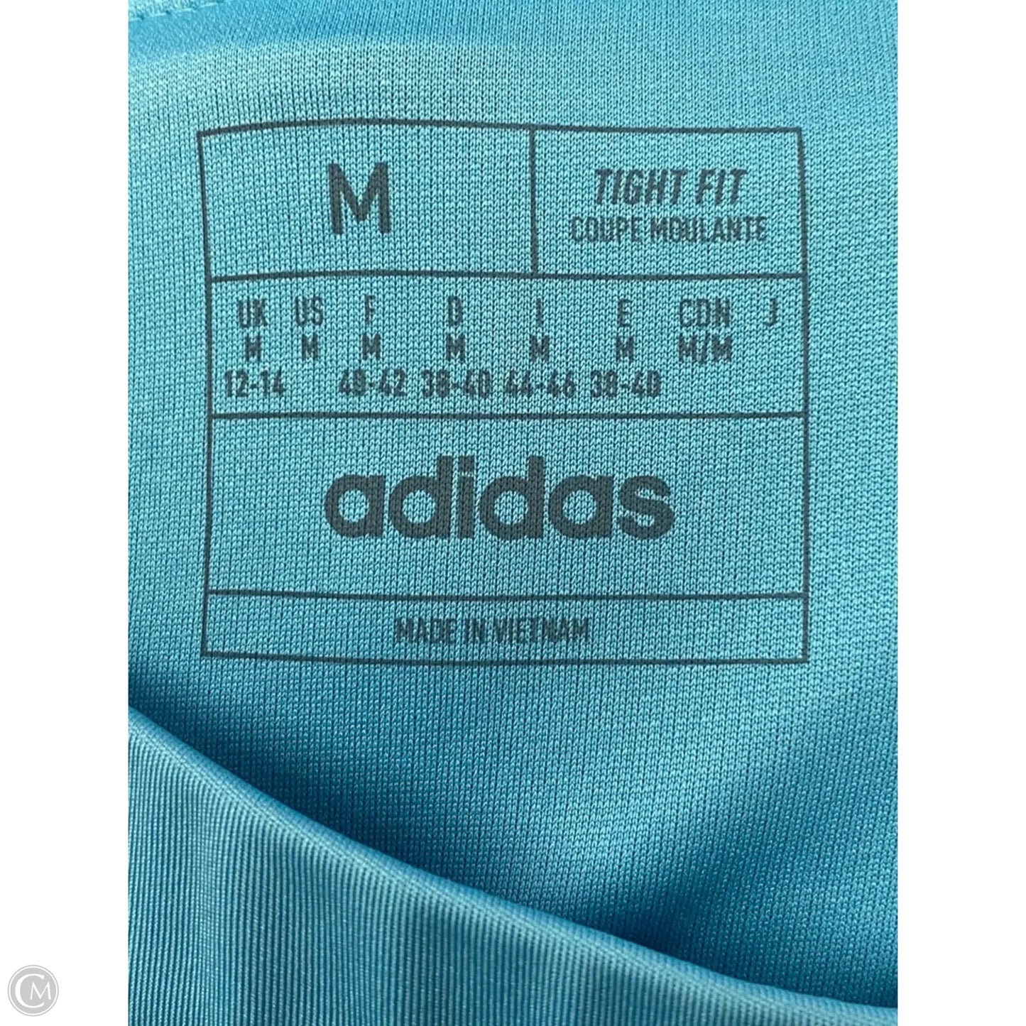 Athletic Leggings By Adidas In Blue, Size: M