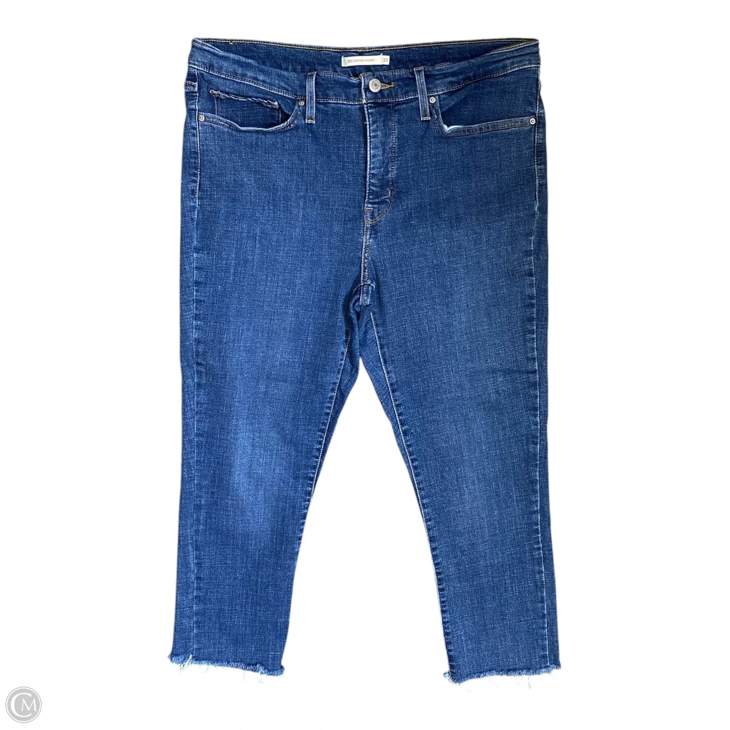 Jeans Skinny By Liz Claiborne In Blue Denim, Size: 16