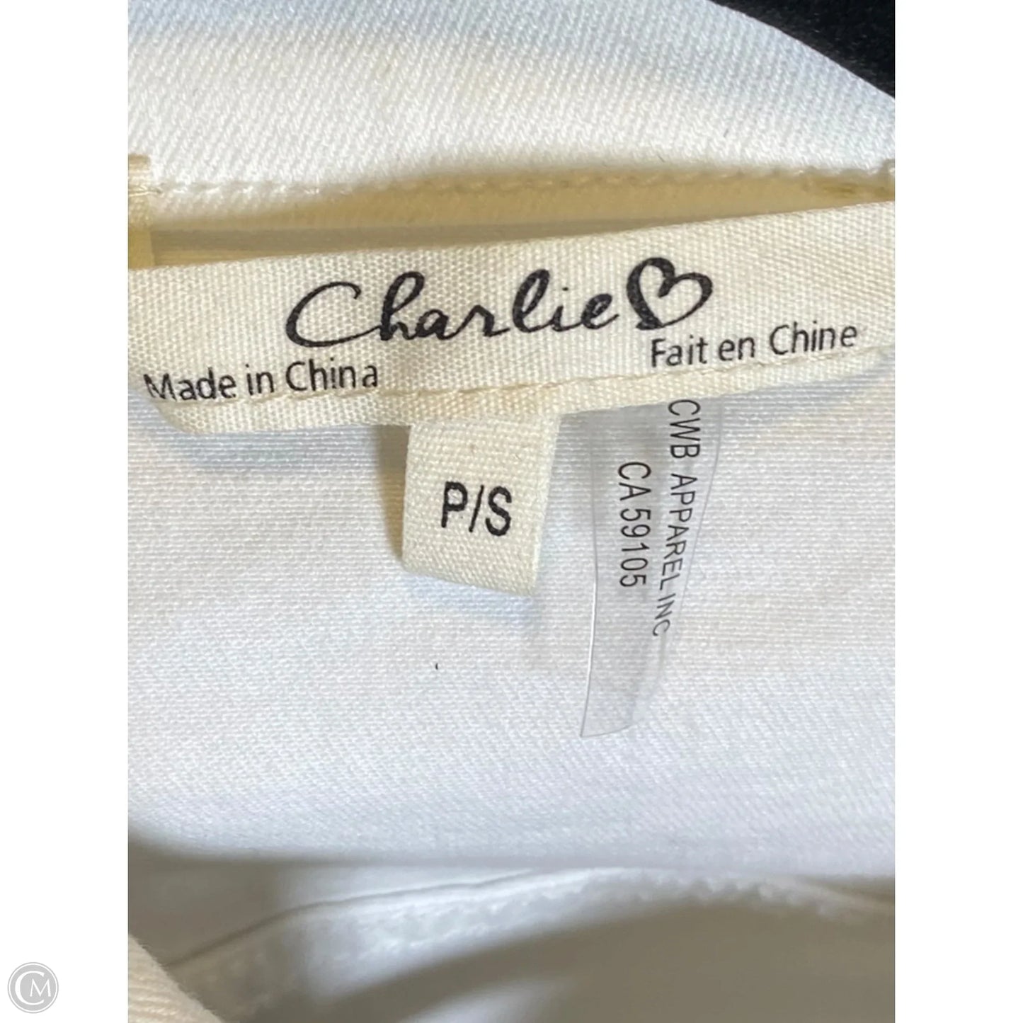 Top Short Sleeve By Charlie B In White, Size: S