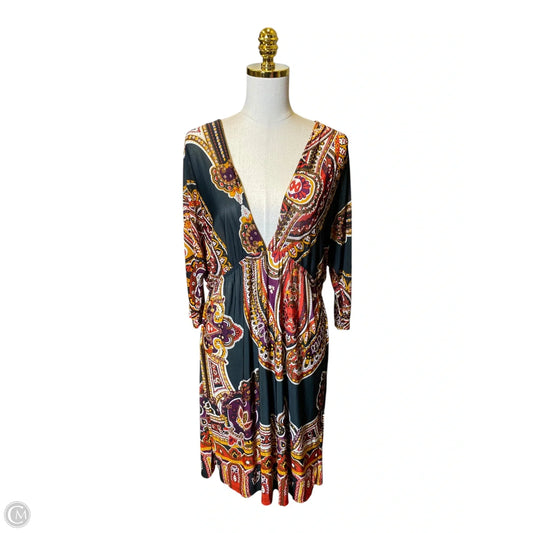 Dress Casual Midi By Clothes Mentor In Multi-colored, Size: Xl