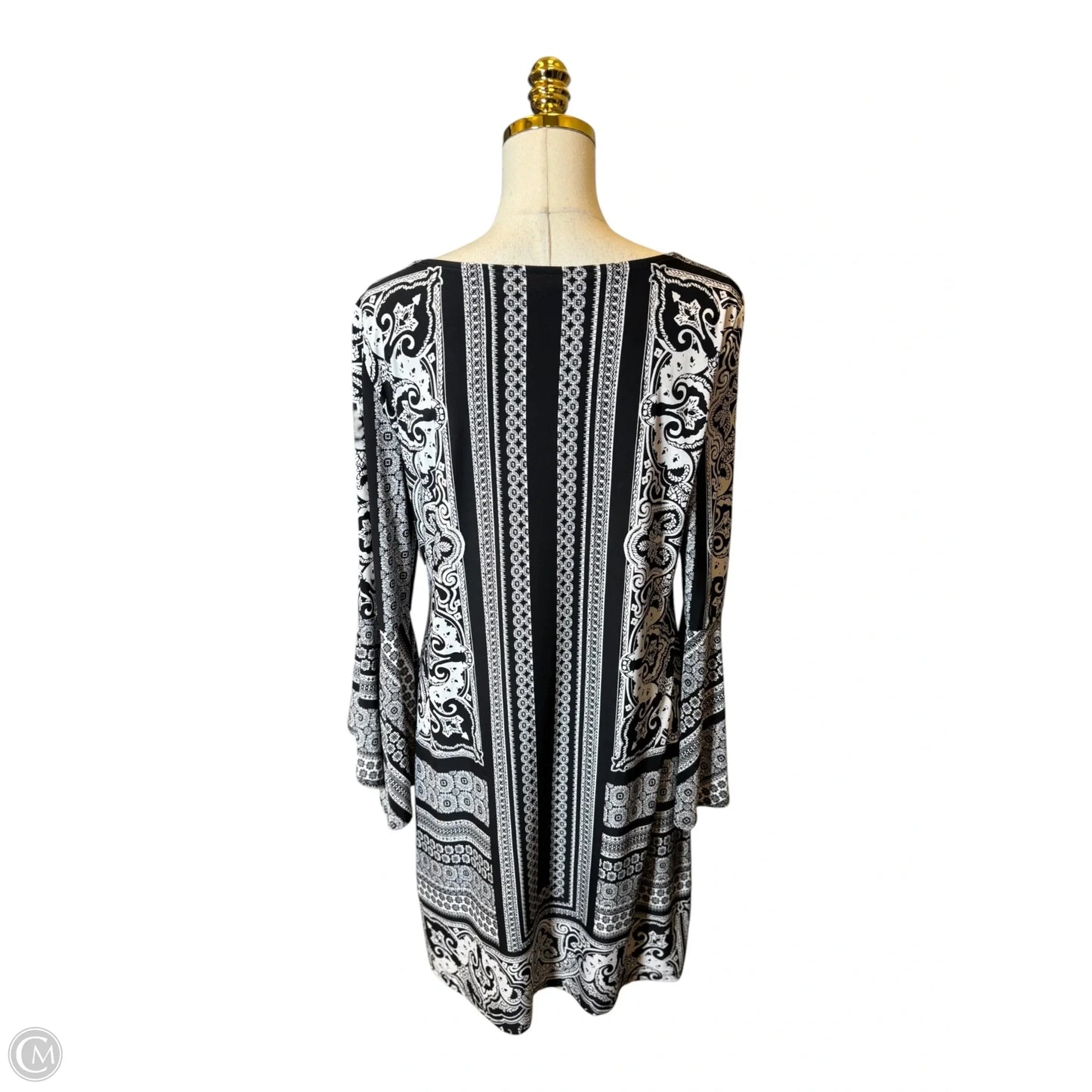 Dress Casual Midi By Inc In Black & White, Size: L