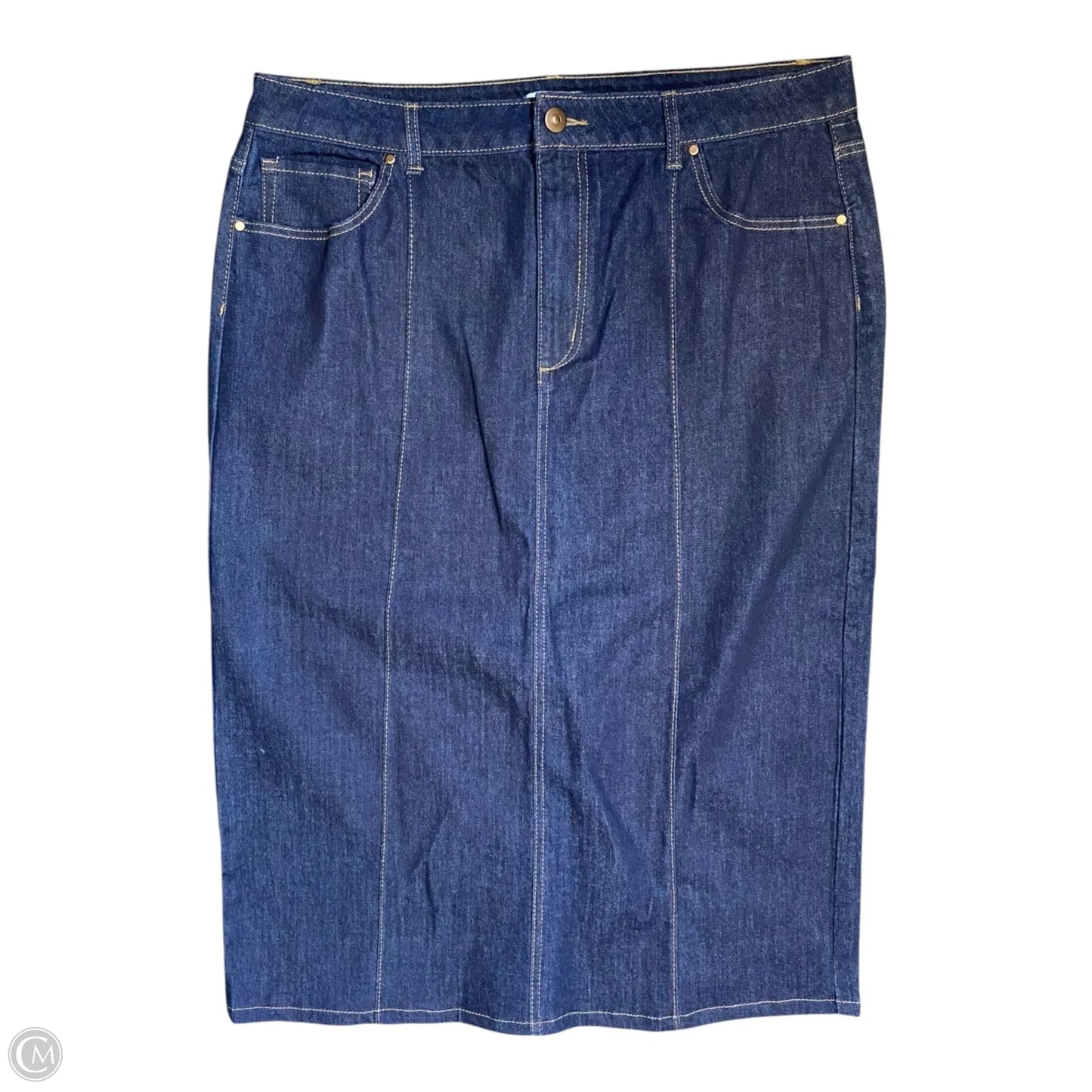 Skirt Maxi By Rachel Zoe In Blue Denim, Size: 16