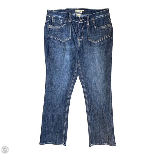 Jeans Boot Cut By Earl Jean In Blue Denim, Size: 14