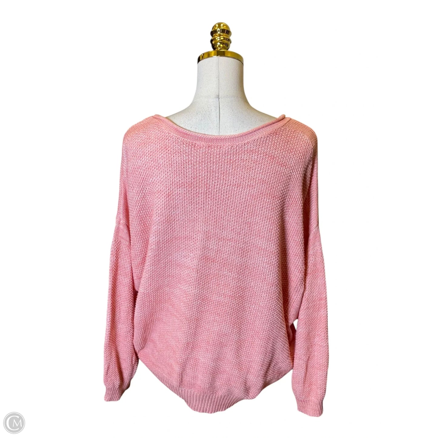 Sweater By Terra & Sky In Pink, Size: 1x