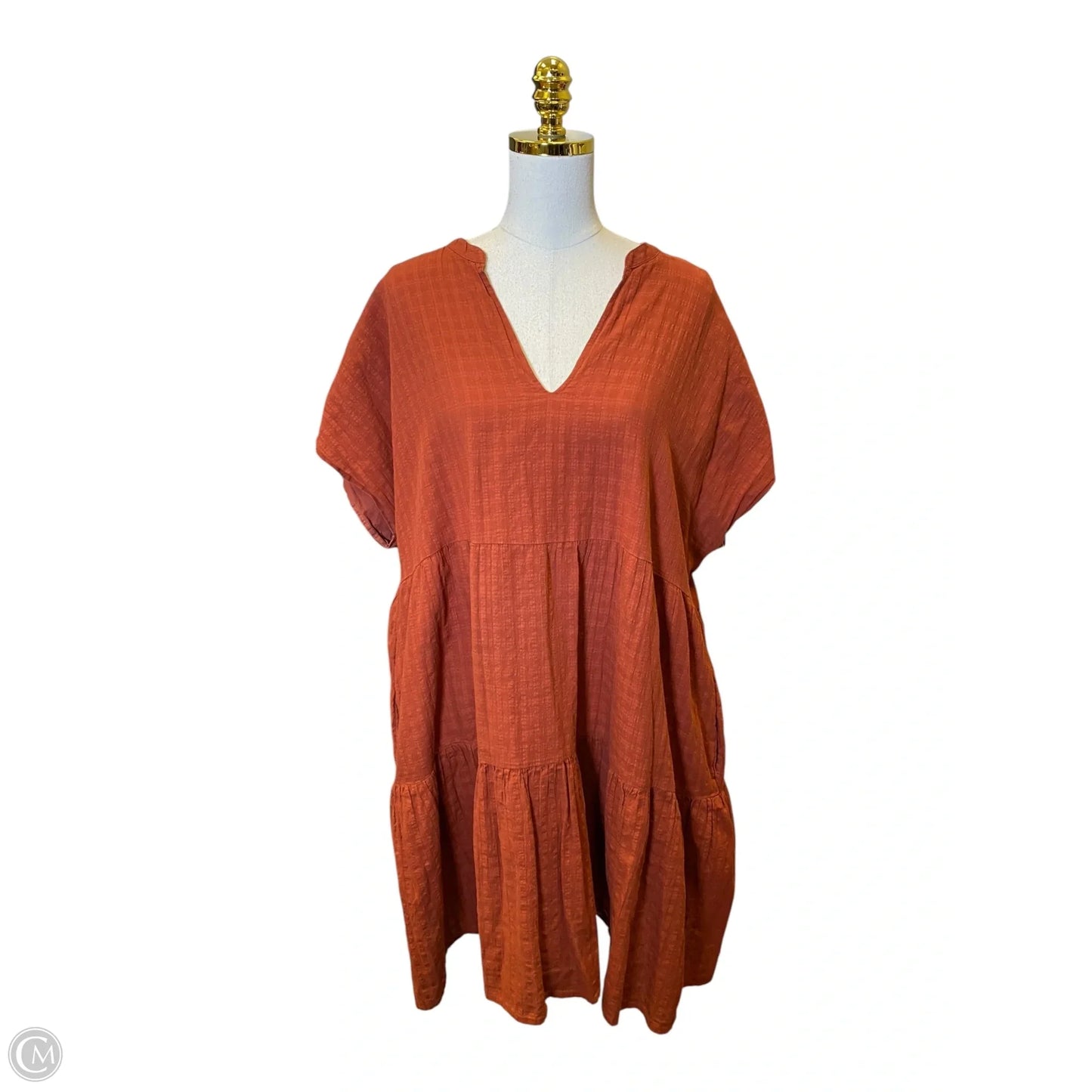 Dress Casual Midi By Gap In Orange, Size: Xxl