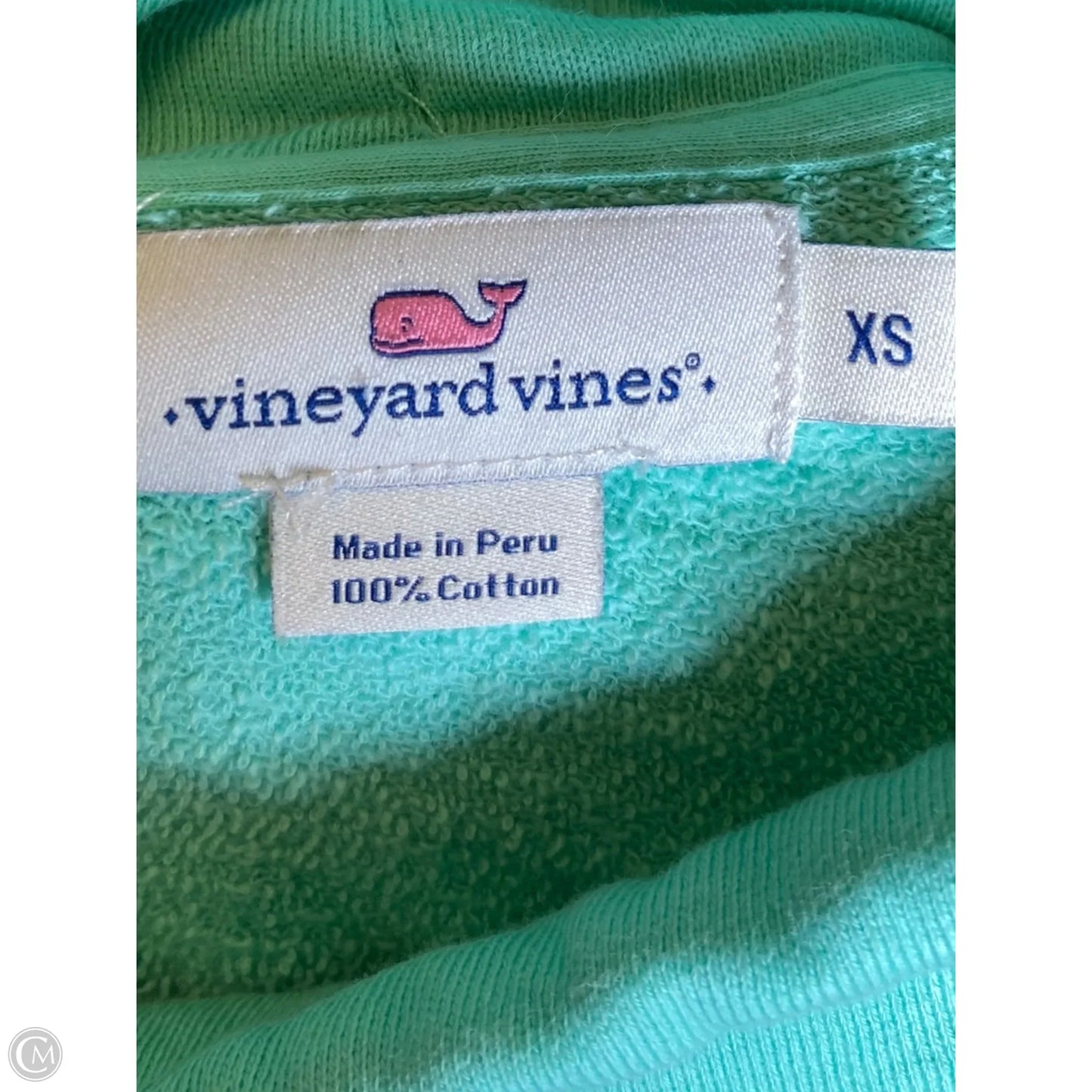Sweatshirt Collar By Vineyard Vines In Teal, Size: Xs