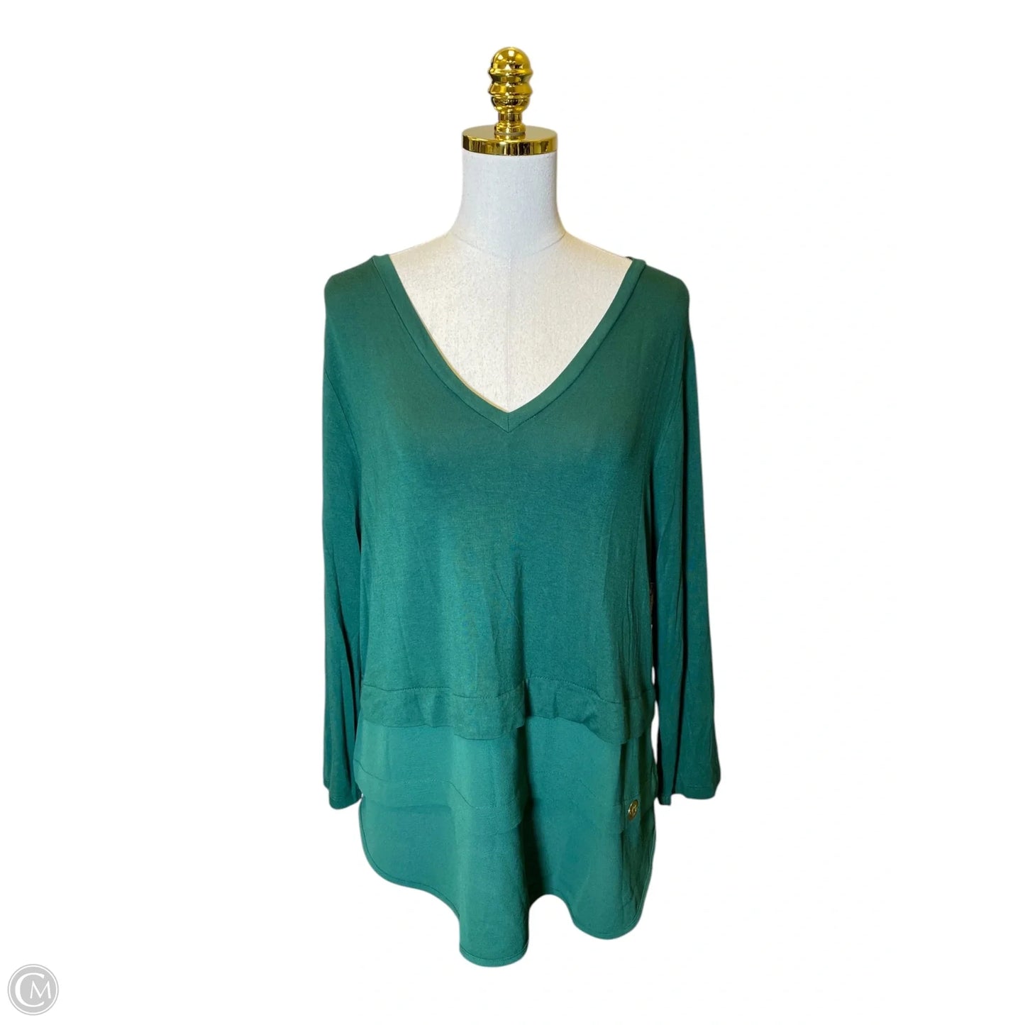 Top Long Sleeve Designer By Michael Kors In Green, Size: L