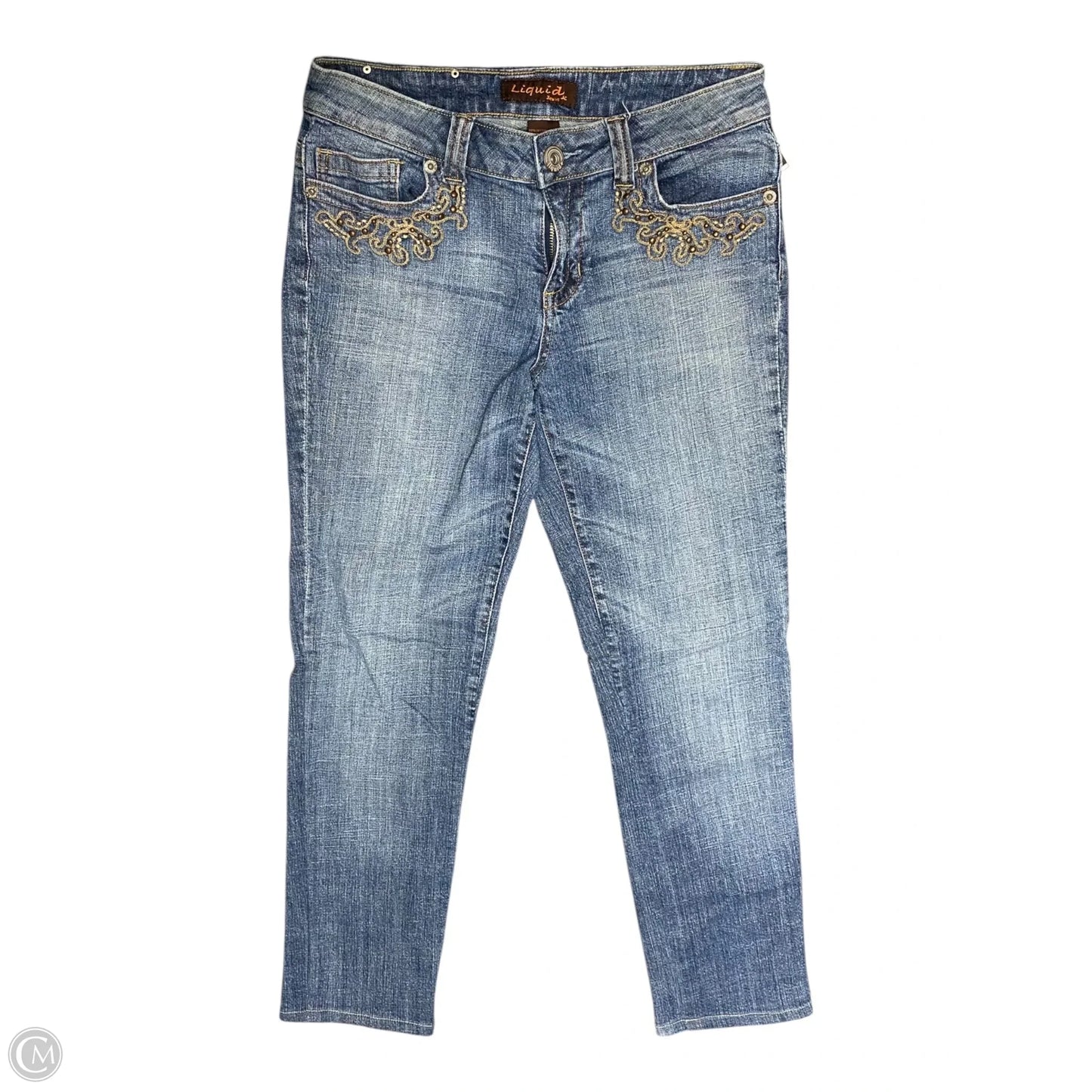 Jeans Straight By Clothes Mentor In Blue Denim, Size: 8