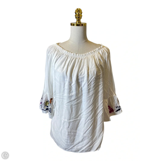 Blouse Long Sleeve By Clothes Mentor In Multi-colored, Size: M