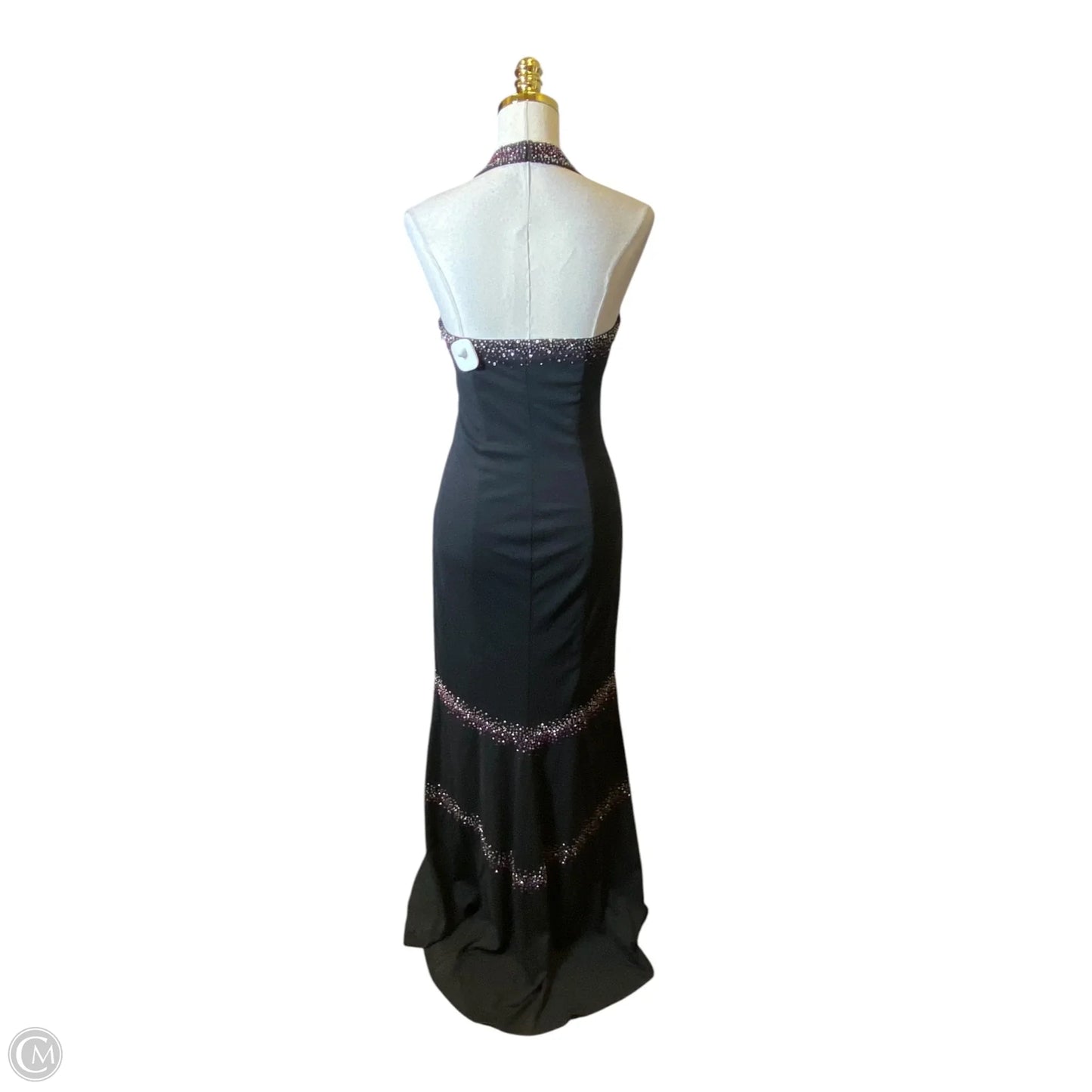 Dress Party Long By Clothes Mentor In Black, Size: 8