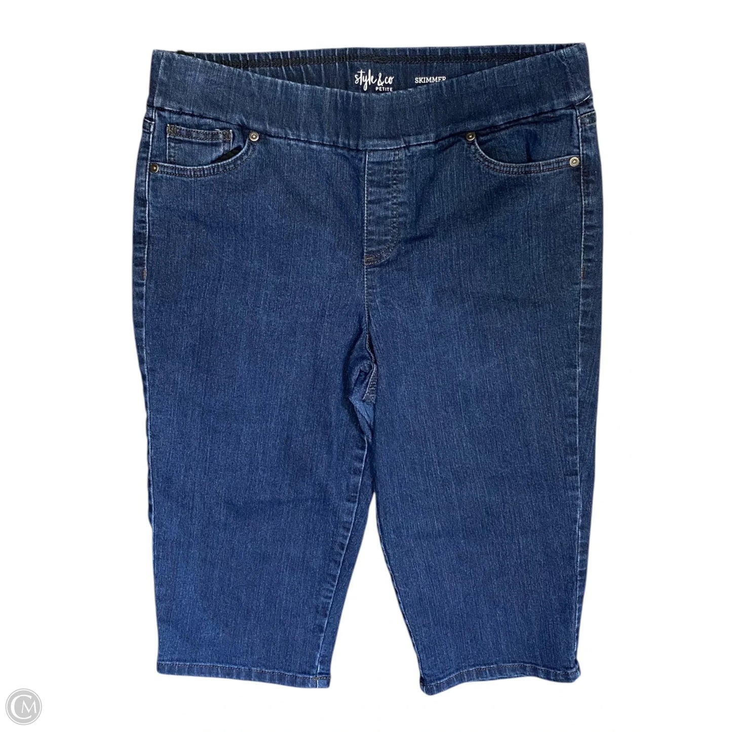 Capris By Style And Company In Blue Denim, Size: L