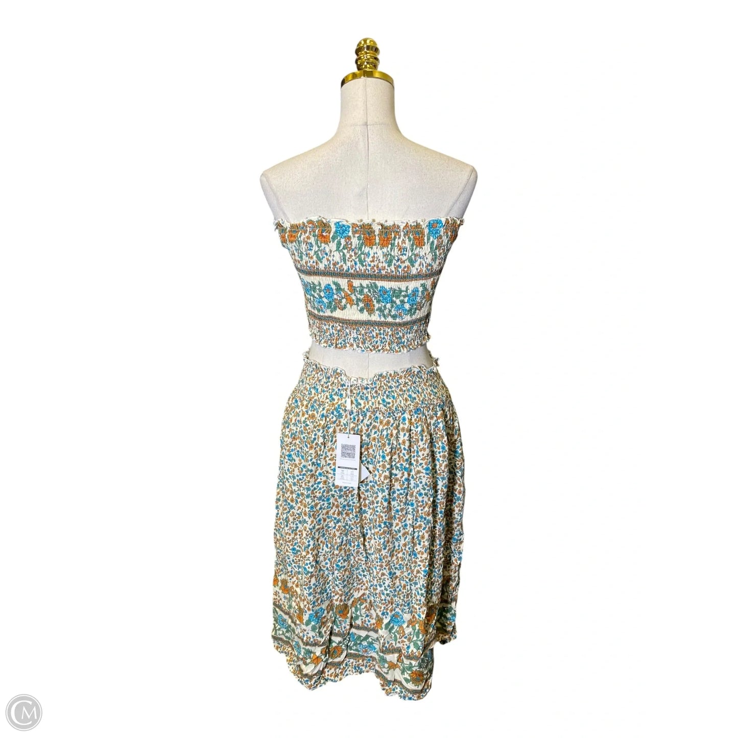 Top 2pc Sleeveless By Angashion In Floral Print, Size: M