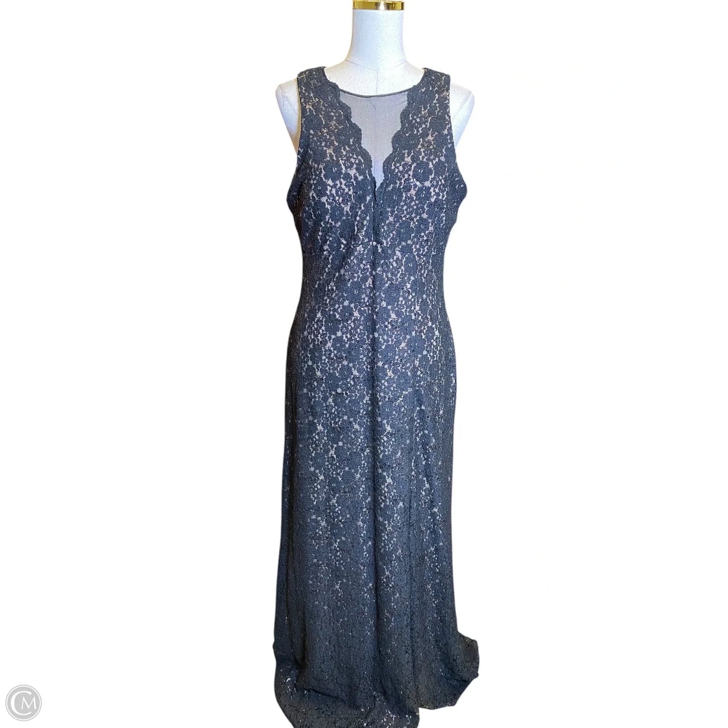 Dress Party Long By Clothes Mentor In Black, Size: 14