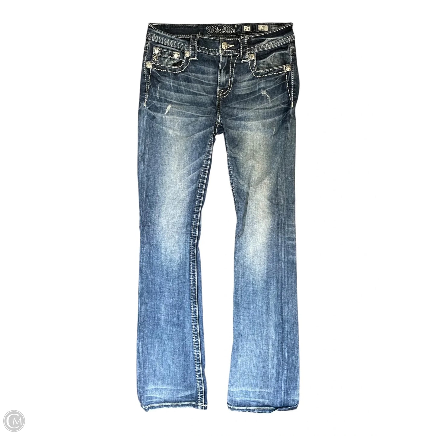 Jeans Boot Cut By Miss Me In Blue Denim, Size: 4