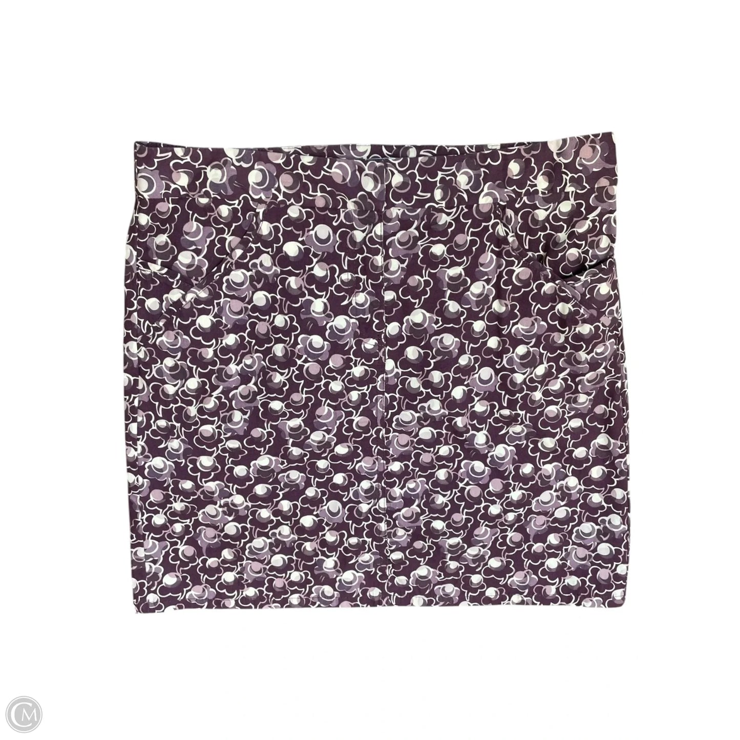 Skirt Midi By Loft In Purple & White, Size: 10