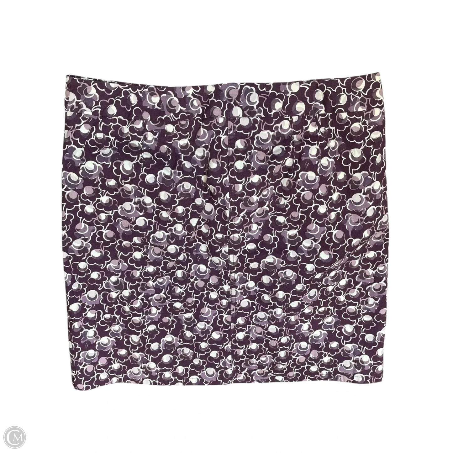 Skirt Midi By Loft In Purple & White, Size: 10