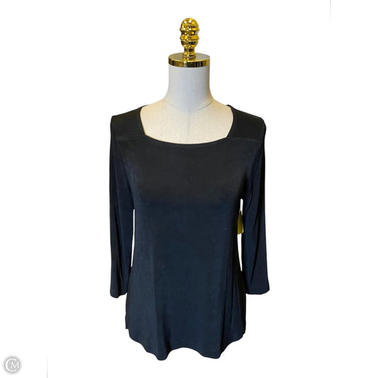 Blouse Long Sleeve By Chicos In Black, Size: M
