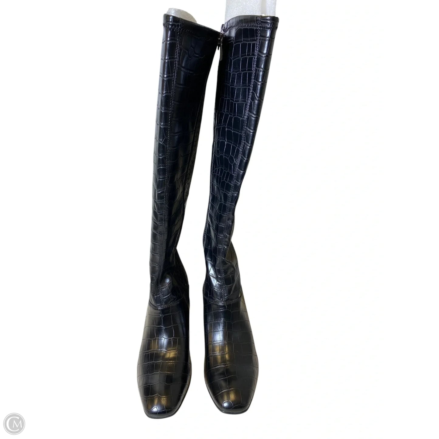Boots Knee Heels By Franco Sarto In Black, Size: 9
