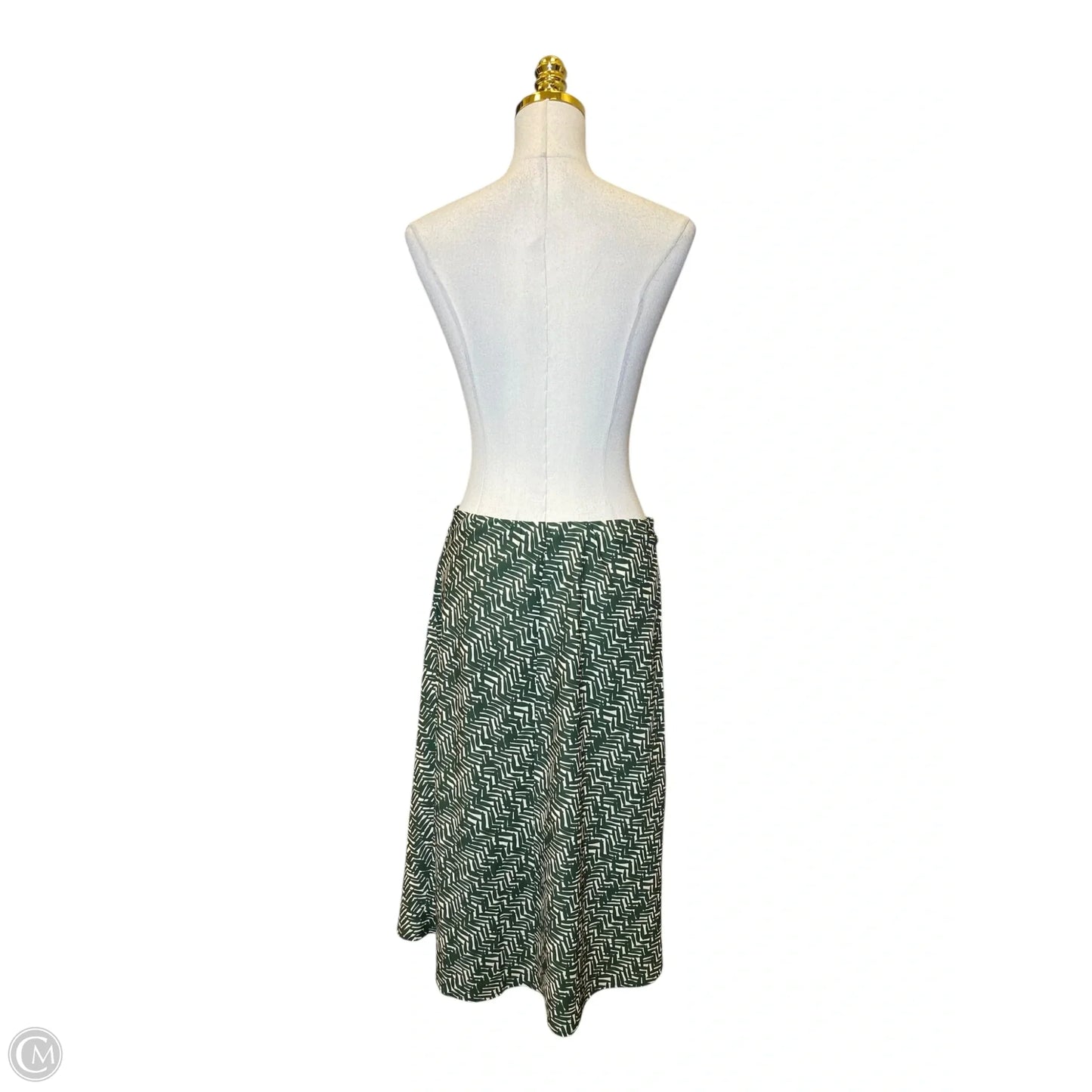 Skirt Maxi By Bohme In Green & White, Size: L