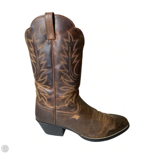 Boots Leather By Ariat In Brown, Size: 11