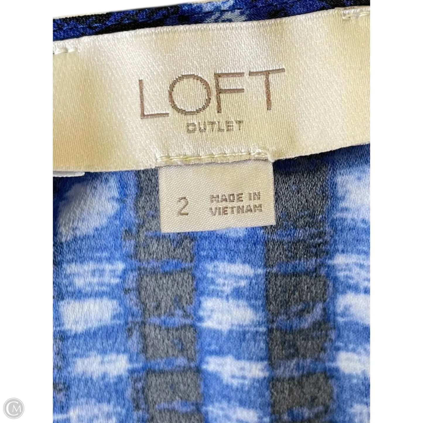 Dress Casual Midi By Loft In Blue, Size: Xs