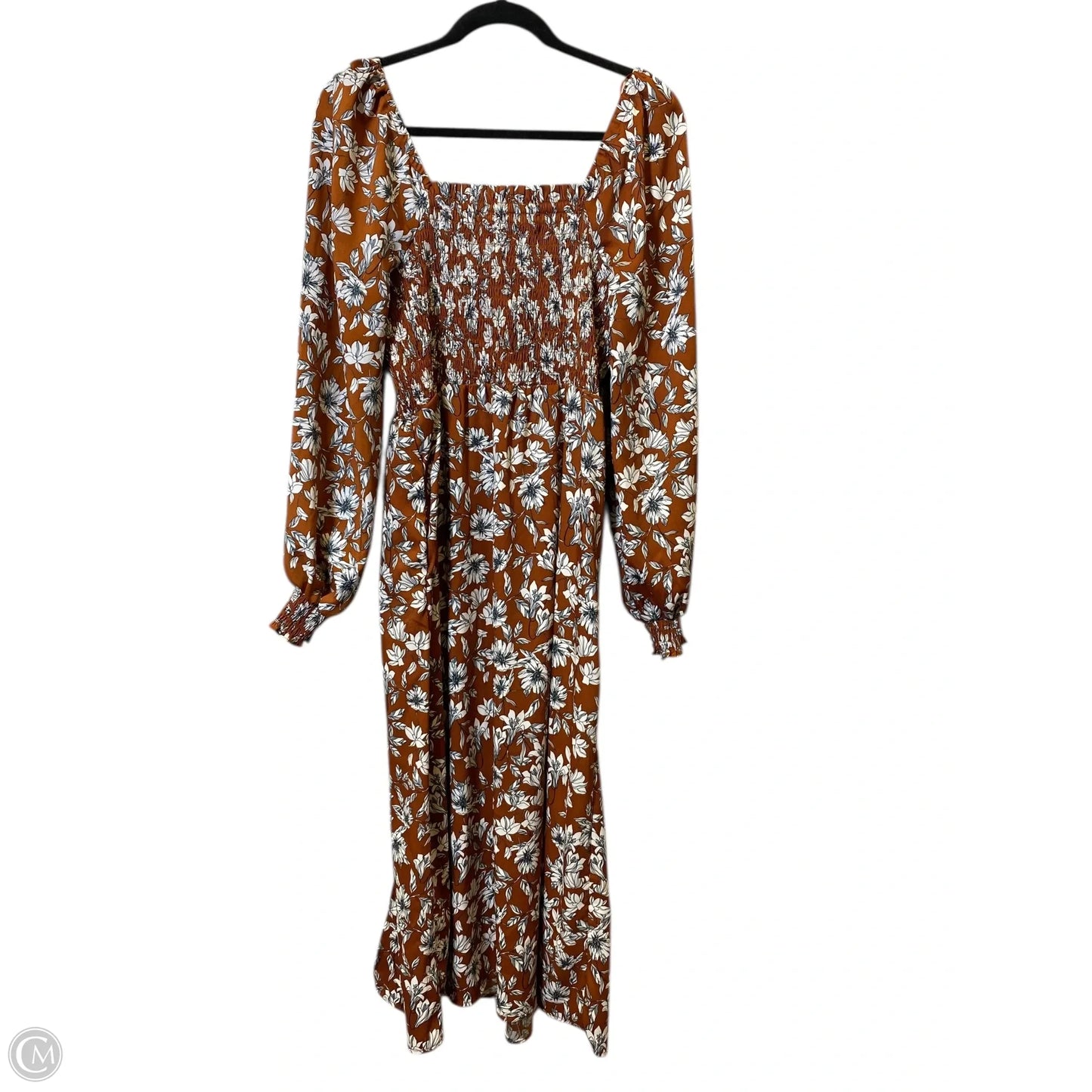 Dress Casual Midi By Clothes Mentor In Orange, Size: M