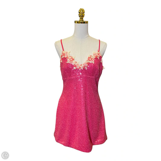 Dress Casual Midi By Hello Molly In Pink, Size: Xl