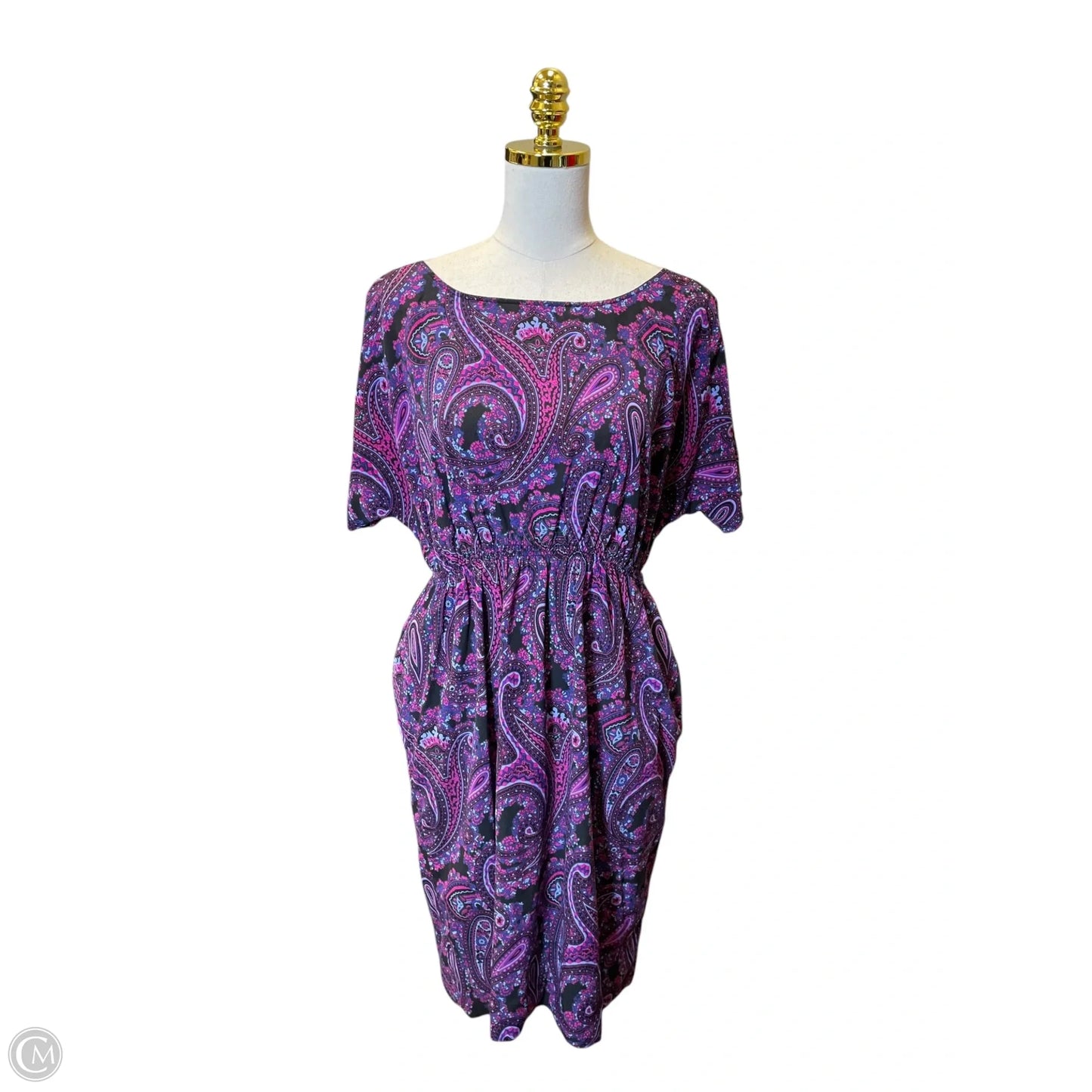 Dress Casual Midi By Dkny In Purple, Size: M