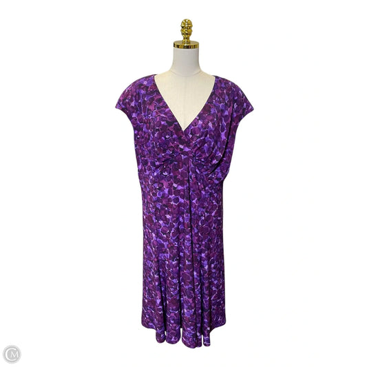 Dress Casual Midi By Jones Studio In Purple, Size: 2x