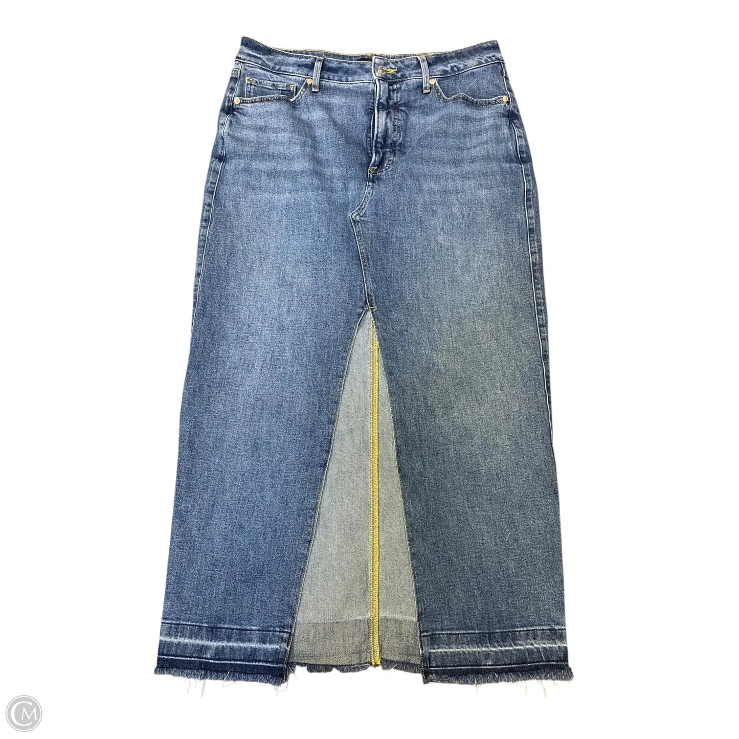 Skirt Maxi By Express In Blue Denim, Size: 10