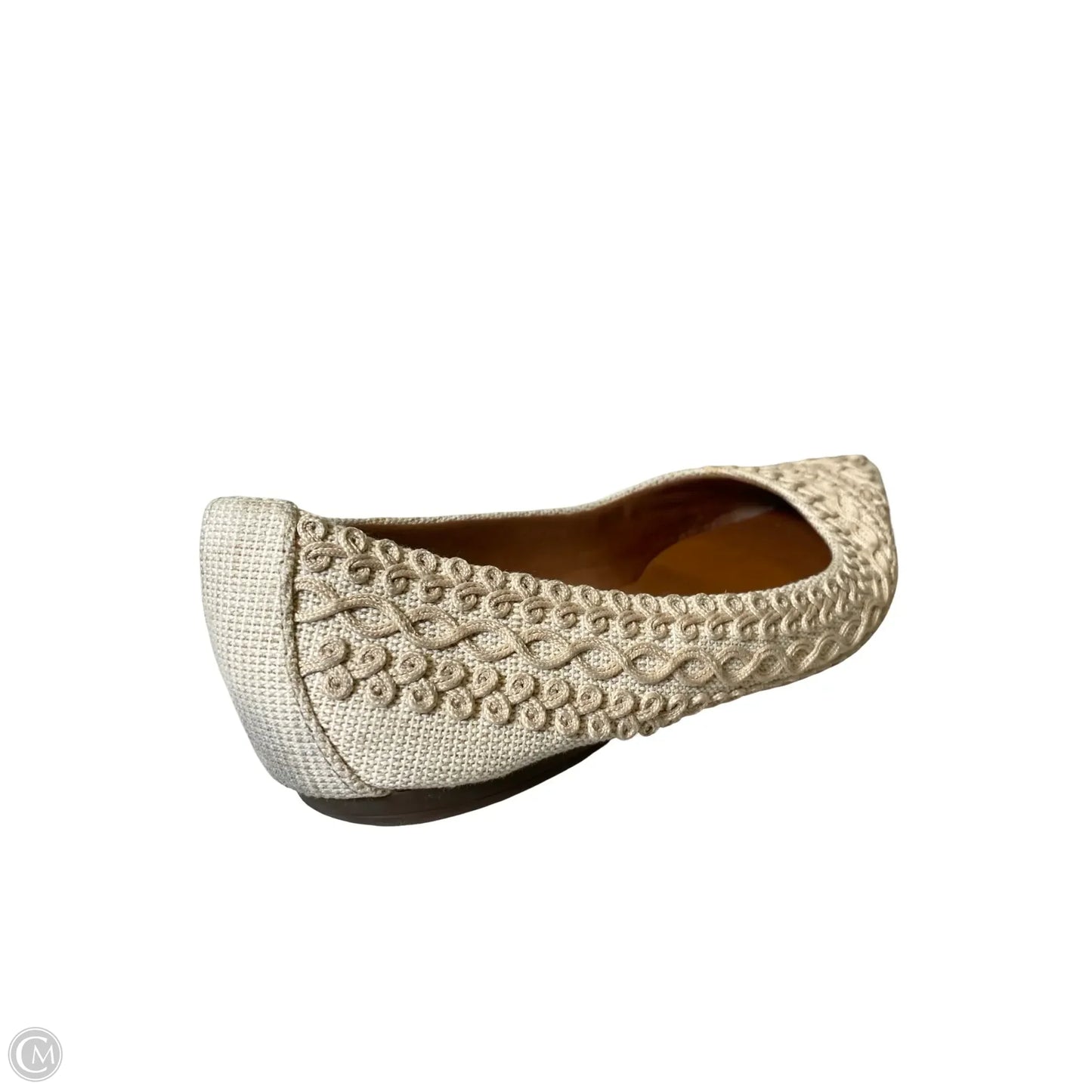 Shoes Flats By Valentina In Cream, Size: 10