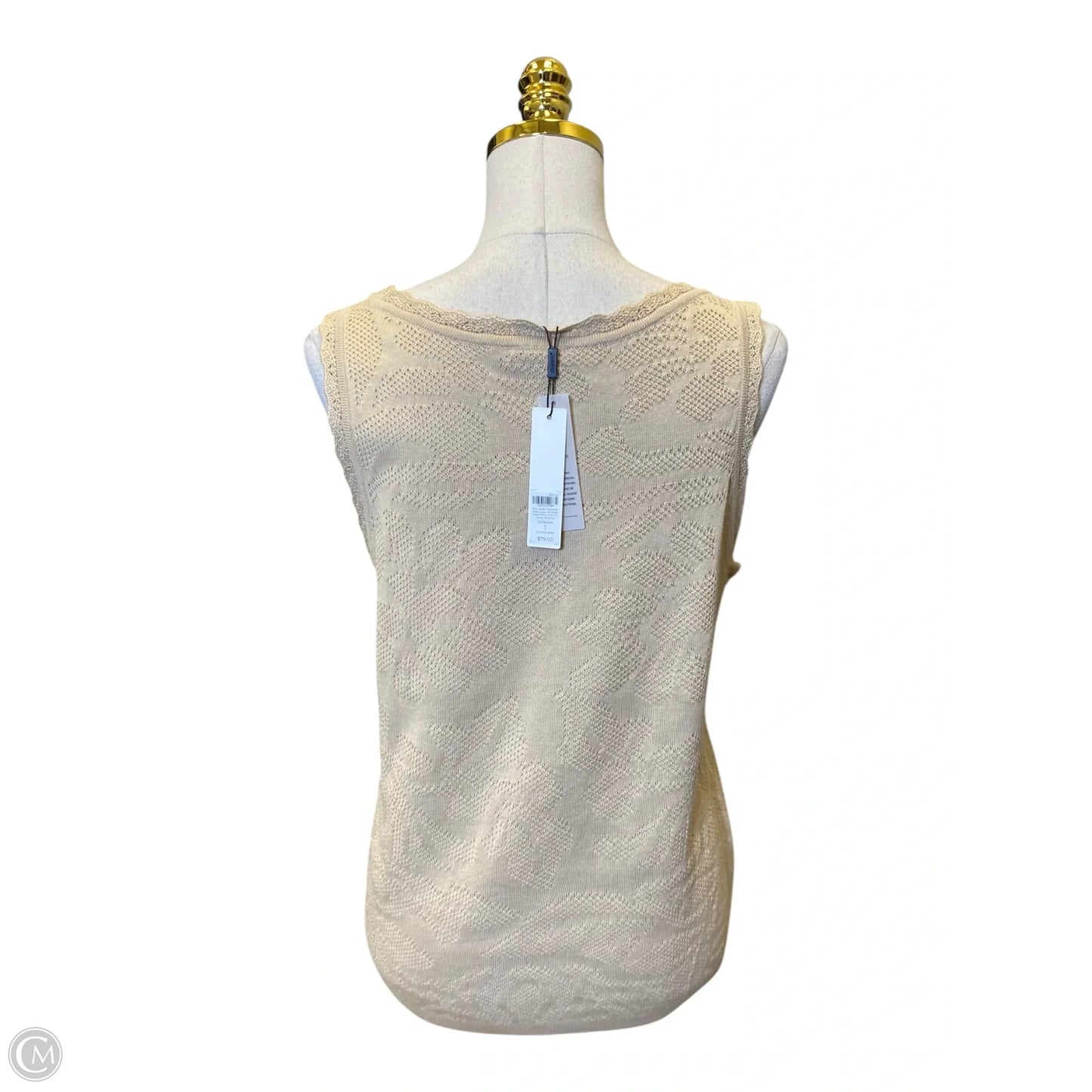 Top Short Sleeve By Chicos In Beige, Size: M