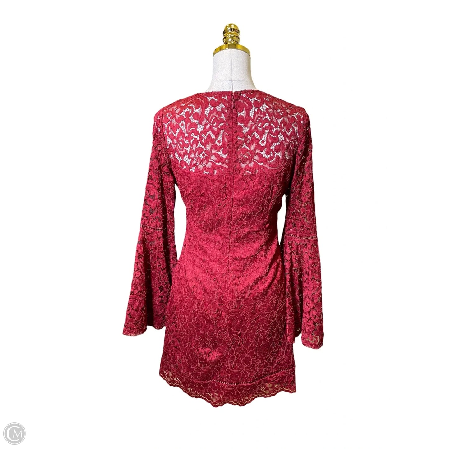 Dress Casual Midi By White House Black Market In Maroon, Size: S