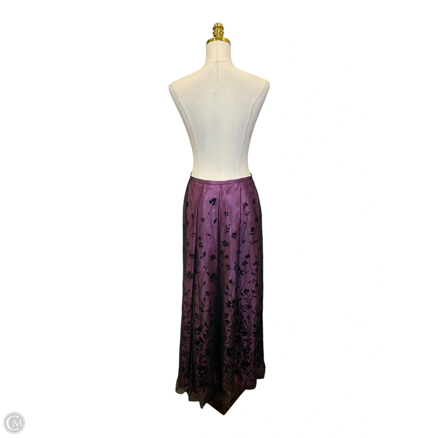 Skirt Maxi By Arianna In Black & Pink, Size: 12