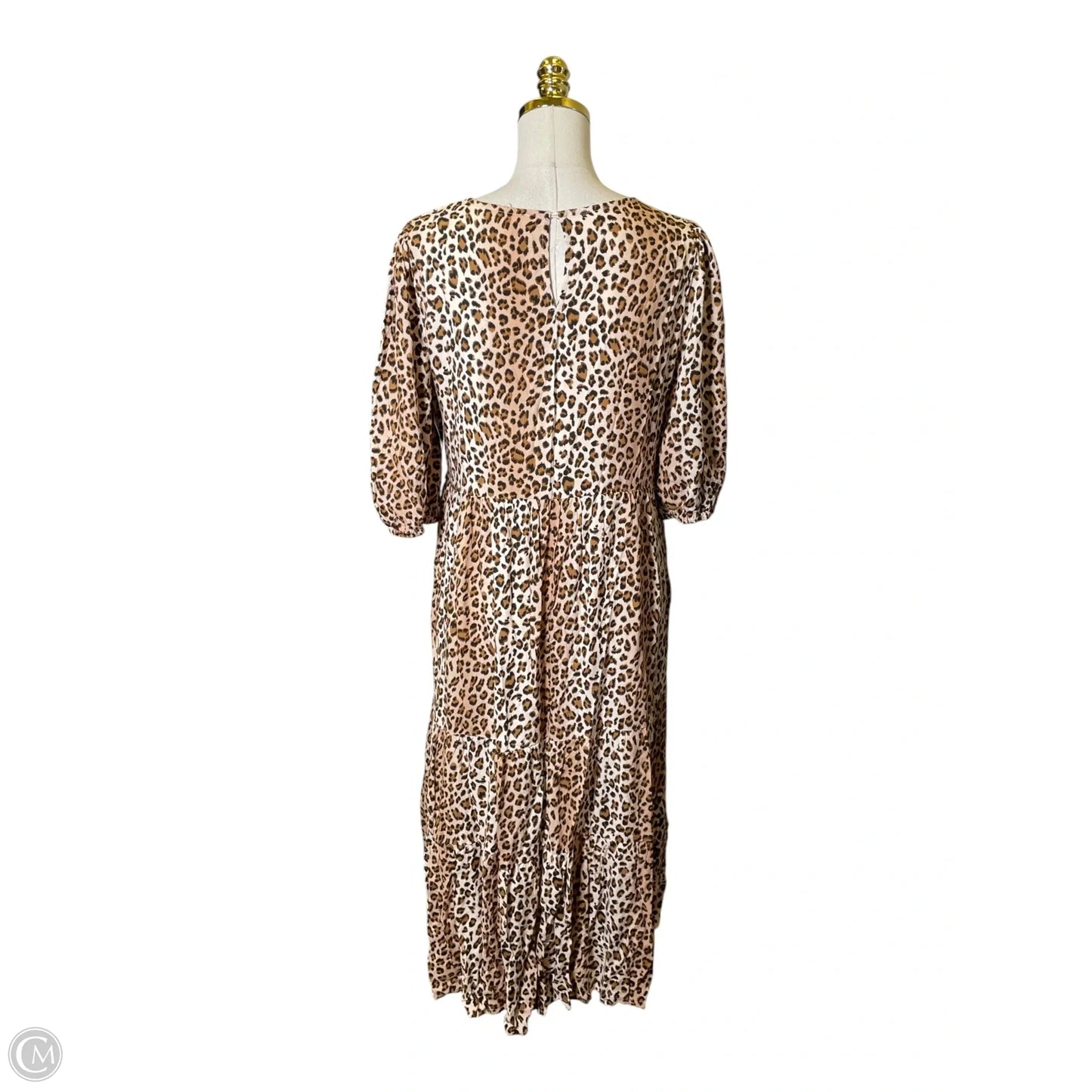Dress Casual Midi By Clothes Mentor In Animal Print, Size: L